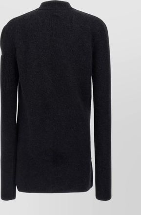 Rick Owens soft texture round neck knit sweater