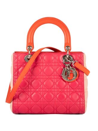 Dior Lady Dior tote bag - women - Leather - One Size - Pink