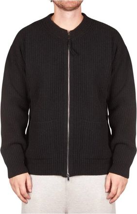 Alpha Studio Bomber M Perlata - - Knitwear - Uomo - Nero - S