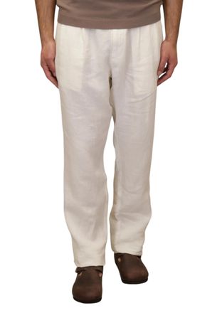 MC2 Saint Barth White Relaxed Fit Straight Leg Pants