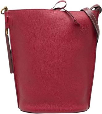 Loewe Pre-owned Bucket Bag - Dames - Vintage Tas - Rood - ONE Size - Leer - Vintage