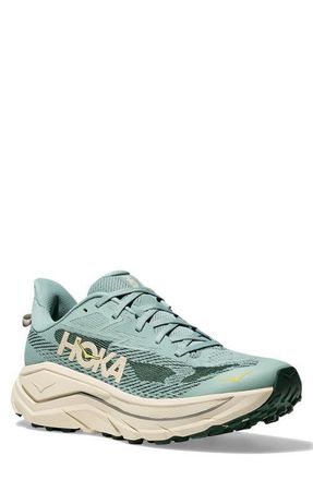 Hoka One One Challenger 8 Trail Running Shoe in Jade /Truffle Salt at Nordstrom, Size 11.5