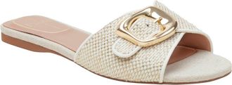 Linea Paolo Leighton Slide Sandal in Natural/Gold at Nordstrom, Size 8.5