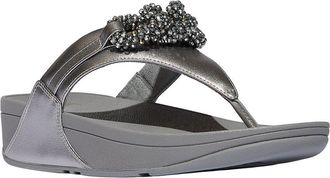 FitFlop Fitflop Lulu Beaded Chain Leather Toe Post Sandal
