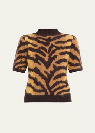 Adam Lippes Ari Brushed Cashmere Top