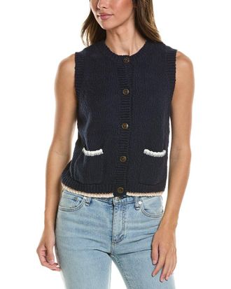 Autumn Cashmere Contrast Knit Vest