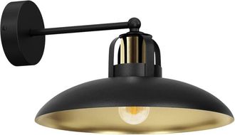 Milagro L&aacute;mpara De Pared Felix Negro/oro 1xe27