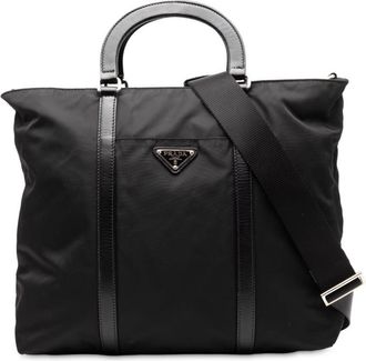 Prada Pre-owned Prada Tessuto Satchel 2VRO9BSIUZ0K80BX