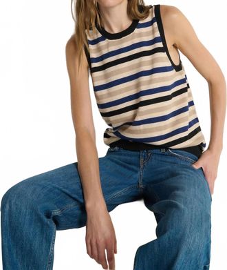 Nation Ltd Marais Sweater Vest In Veranda Stripe