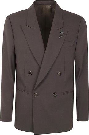 Lardini Attitude Drop Jacket - Heren - Blazers - Bruin - M - Wol - Jassen