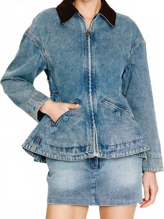 Line & Dot Mottie Denim Jacket In Blue
