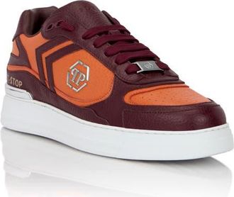 Philipp Plein Low-Top Pit-$Top Deer Leather Unisex in Bordeaux at Nordstrom, Size 44