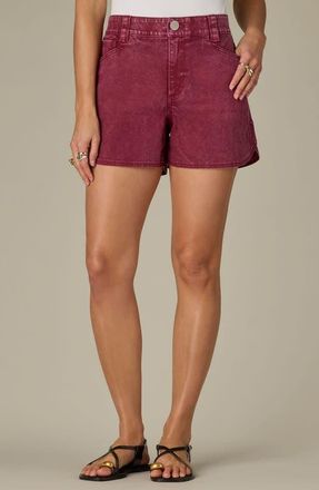 Wit & Wisdom Skyrise Dolphin Hem Denim Shorts in Syrah at Nordstrom, Size 16