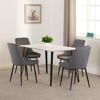 Seconique Marlow & Avery Dining Set in Grey