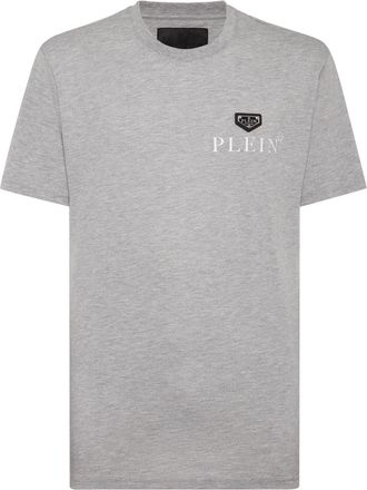 Philipp Plein logo-print T-shirt - men - Cotton - XXXXL - Grey