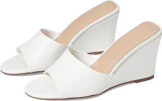 Farylrobin Faryl by Farylrobin Skye Sandals Womens White Slip-On Wedge Heel JOBB426