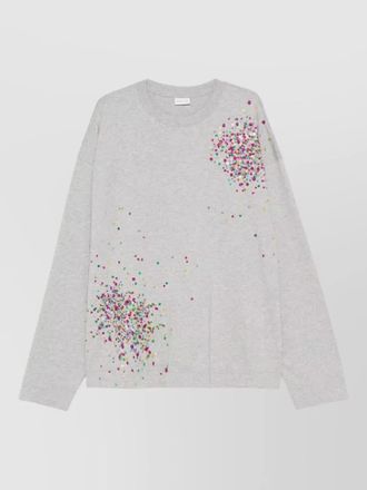 Dries Van Noten hegland sequin firework crew neck top