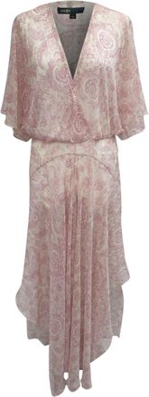 Maje Rifal maxi-jurk met paisleyprint in roze polyester