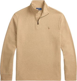 Polo Ralph Lauren Sweater met korte rits - Beige
