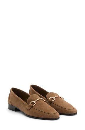 Mango Moc Toe Loafer in Medium Brown at Nordstrom, Size 6.5