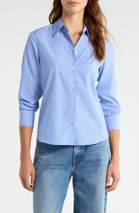 Rag & Bone Dayton Stripe Shirt in Blue Stripe at Nordstrom, Size X-Large