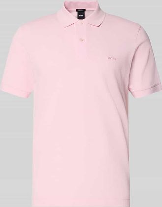 HUGO BOSS Regular Fit Poloshirt aus reiner Baumwolle Modell PALLAS in Hellrosa, Gr&ouml;&szlig;e XXXL