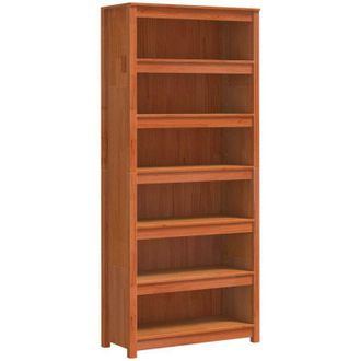 vidaXL Librer&iacute;a Marr&oacute;n Cera 80 X 35 X 183 Cm Madera De Pino Macizo Vidaxl
