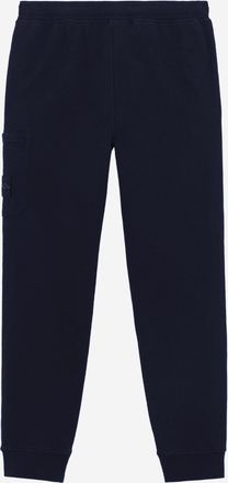 Stone Island Boys Cotton Pants With Logo Navy Trousers