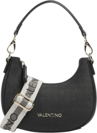 Valentino Tassen, Dames, Zwart, ONE Size, Zwarte Handtas met Rits en Binnenzak