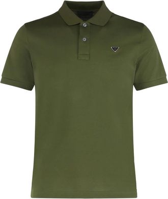 Prada Polo Shirts, male, Green, Size: XL Piqu&eacute; Polo Shirt