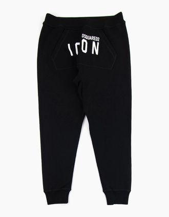 Dsquared2 Mens Dsquared2 Icon Sweatpants With Kangaroo Pocket Black - Size: 35/34/32/40/Regular