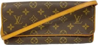 Louis Vuitton Pre-owned Clutches, female, Brown, Size: ONE SIZE Pre-owned Pochette Twin GM