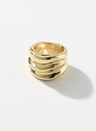 Simons Womens Wide wavy ring