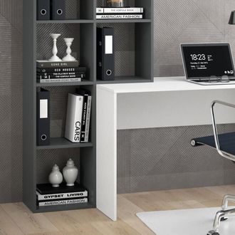 Vicco Escritorio Mara, Blanco/antracita, 166.8 X 59 Cm, Vicco
