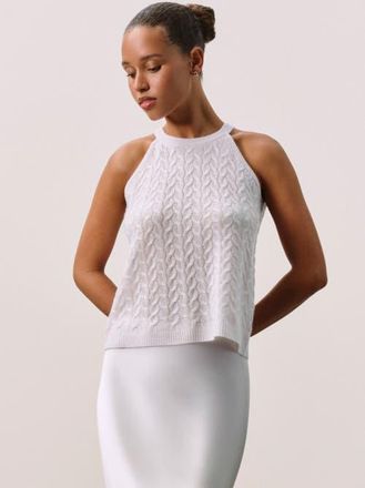 Naked Cashmere Featherweight Cable Tank in Marble at Nordstrom, Size X-Small