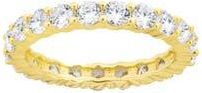 Sterling Forever 14K Gold Plated Sterling Silver Cubic Zirconia Eternity Ring at Nordstrom Rack, Size 6