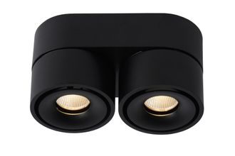 Lucide YUMIKO Dimmable Rotatable Surface Mounted LED Ceiling Spotlight in Black