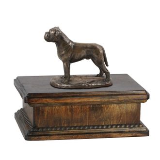 OEM Bullmastiff, Bulmastif: Una Urna Para Cenizas De Perro, Una Urna Cl&aacute;sica Con Una Estatuilla, Una Urna Elegante Con Un Perro De Art-dog