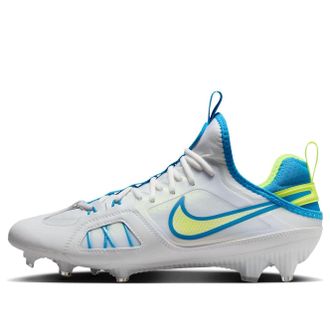 Nike Huarache 9 Varsity LAX SE White Volt Vivid Blue FZ3620-100