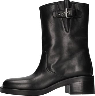 Strategia Joy Enkellaarsjes - Dames - Laarzen met Hak - Zwart - 37 EU - Leer - Schoenen