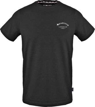 Aquascutum Heren Londen 1851 Logo T-Shirt (Zwart)