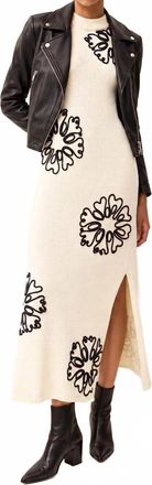 Marie Oliver Patricia Sweater Dress In Floret - Ivory Black