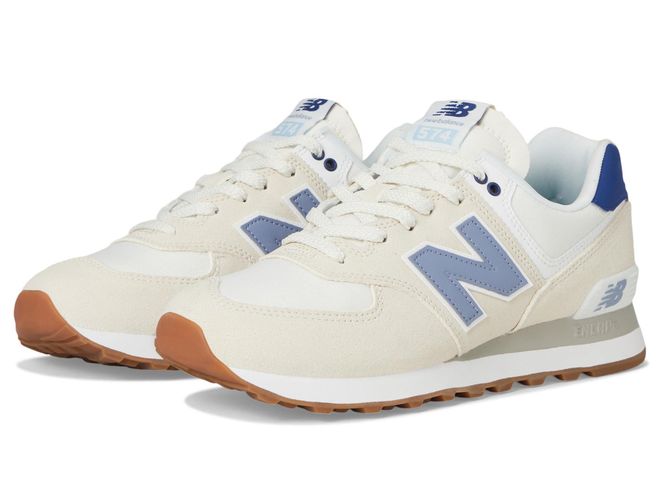 Womens 574 V2 Spring Sneaker, Linen/Indigo, 4.5 UK