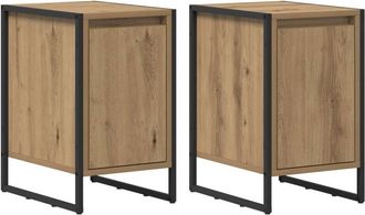 vidaXL Bedside Table 2 pcs Artisian Oak 39.5 x 30 x 50 cm vidaXL