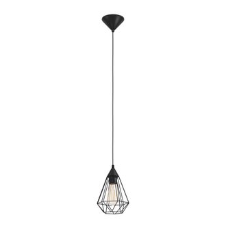 Eglo Tarbes Geometric Wire Pendant Light - Black | TJ Hughes