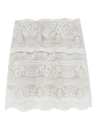 Ermanno Scervino lace-patchwork skirt - White