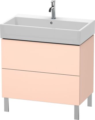 Duravit Unidad De Lavabo Duravit L-cube De Pie 78,4 X 45,9 Cm, 2 Extra&iacute;bles, Para Vero Air 235080, Color: Albaricoque Perla Seda Laca Mate - Lc677702020