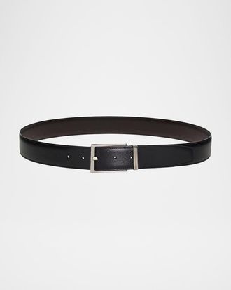 Ferragamo Men & apos;s Double Adjustable Leather Belt