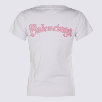 Balenciaga Womens T-Shirts And Polos Dirty White _100 % Co