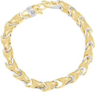 Pompeii3 Mens 14k Gold (64gram) or Platinum (103gram) 8mm Link Byzantine Bracelet 8.5